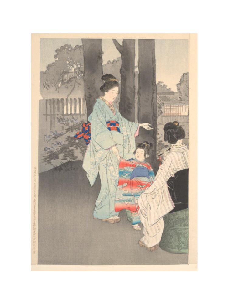 Bushclover at Ryoganji temple - Art print