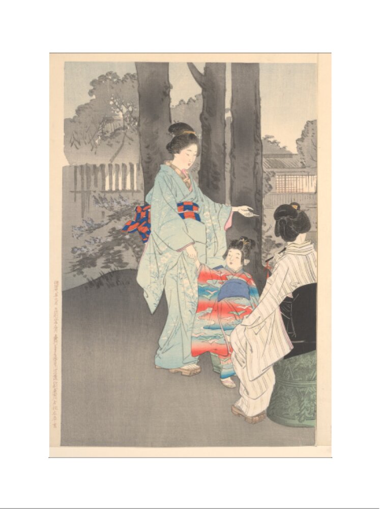 Bushclover at Ryoganji temple - Art print