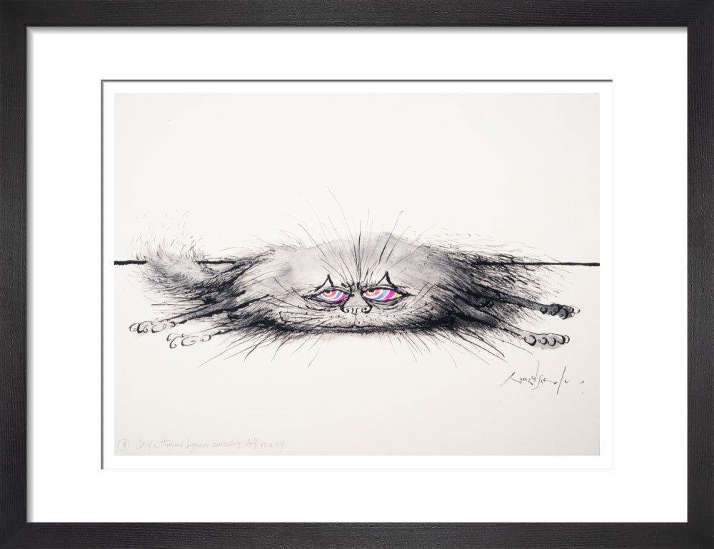 Cat of a Thousand Disguises Concealing Itself as a Rug - Art print