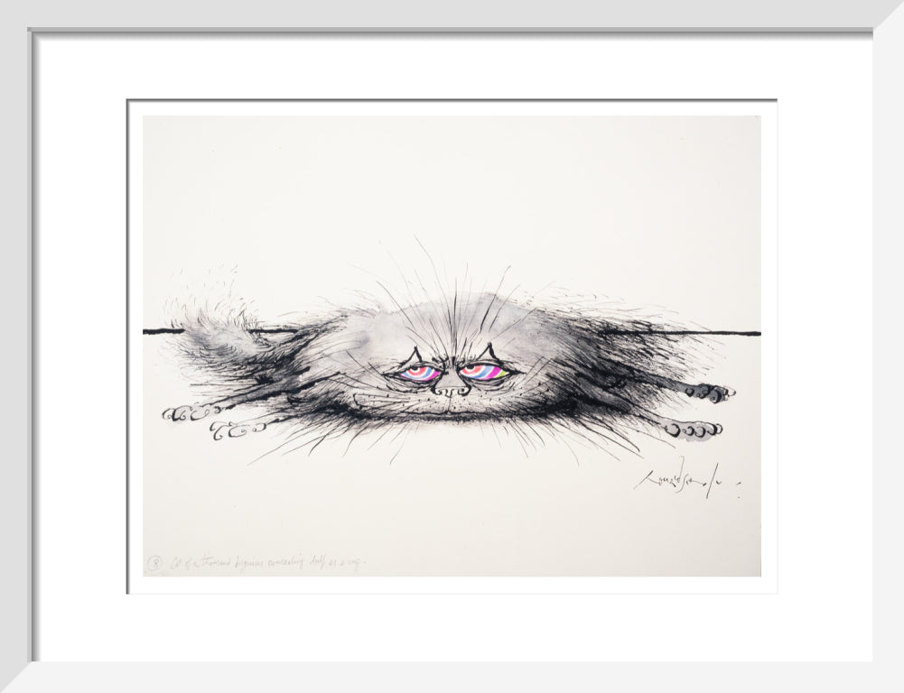 Cat of a Thousand Disguises Concealing Itself as a Rug - Art print