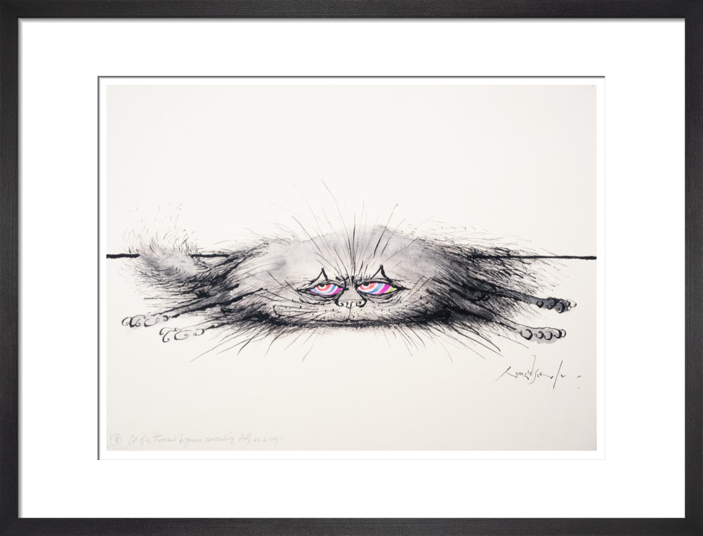 Cat of a Thousand Disguises Concealing Itself as a Rug - Art print