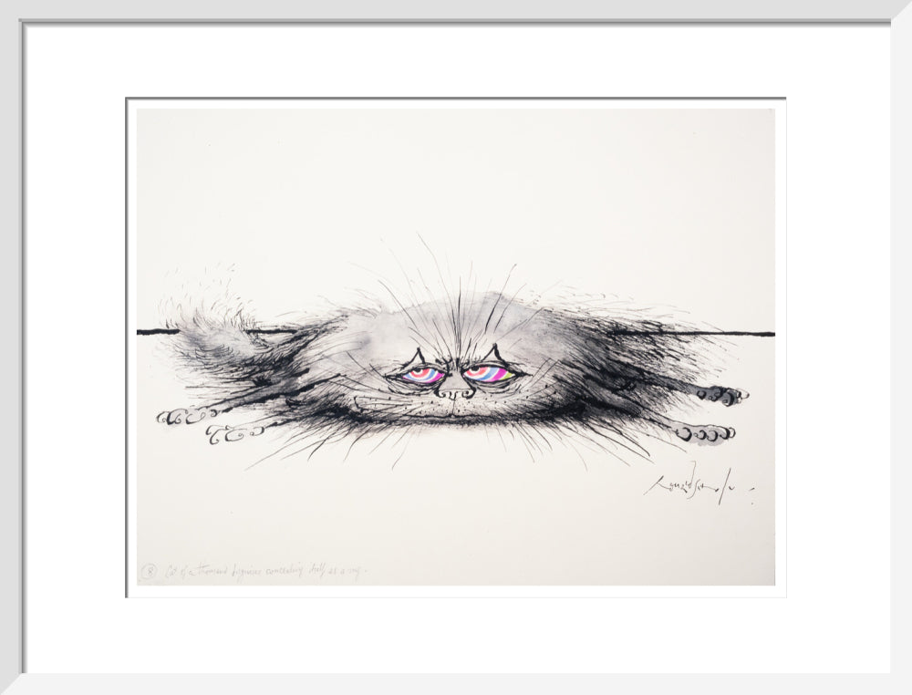 Cat of a Thousand Disguises Concealing Itself as a Rug - Art print