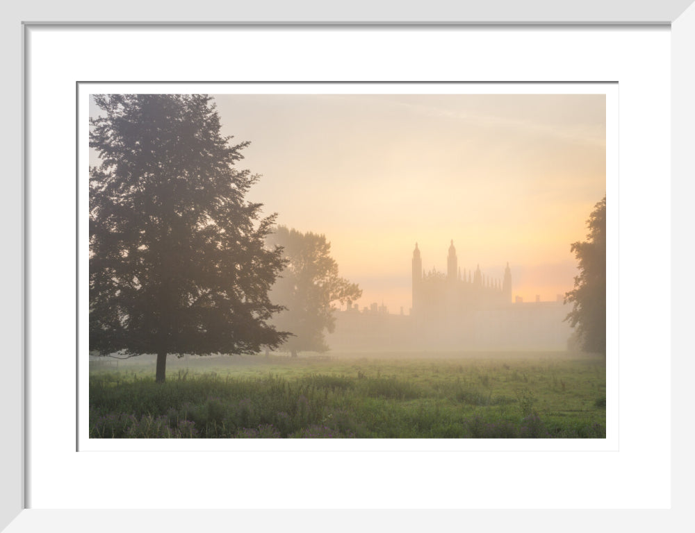 Art Print King's College in the Mist
