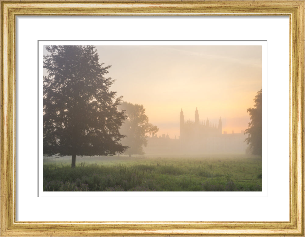 Art Print King's College in the Mist