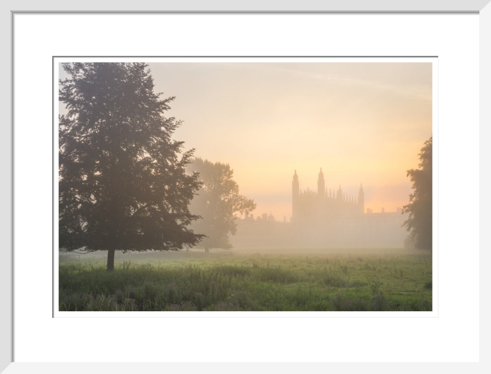 Art Print King's College in the Mist