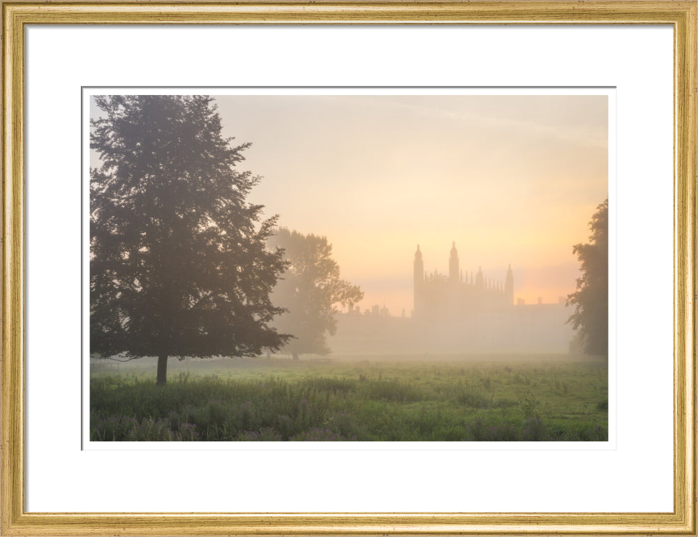 Art Print King's College in the Mist