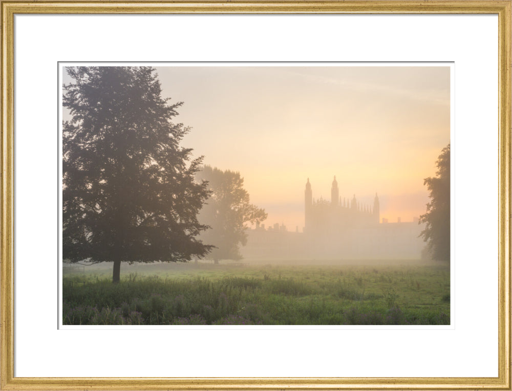 Art Print King's College in the Mist