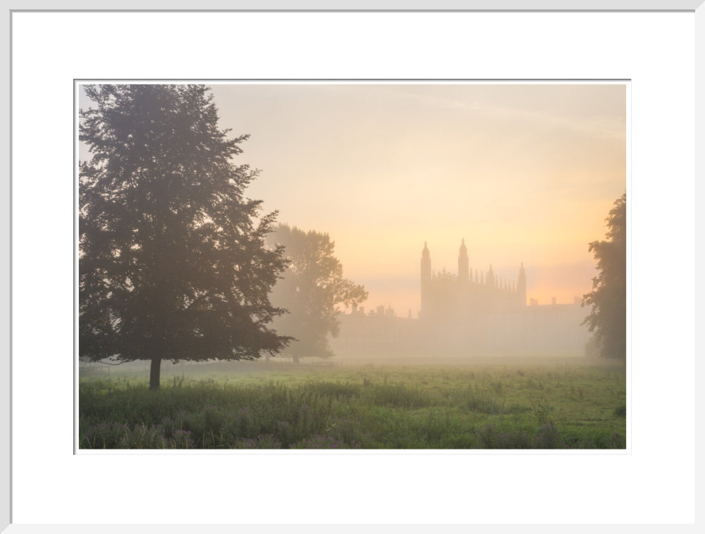 Art Print King's College in the Mist