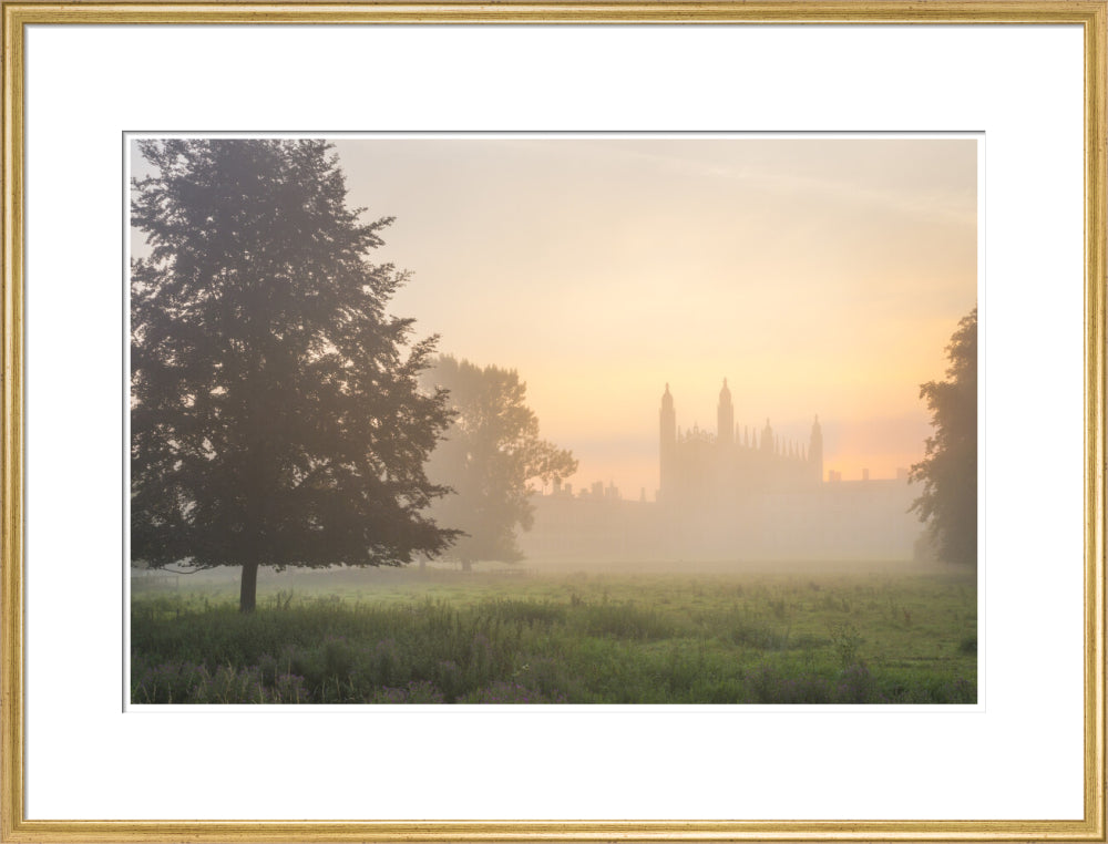 Art Print King's College in the Mist