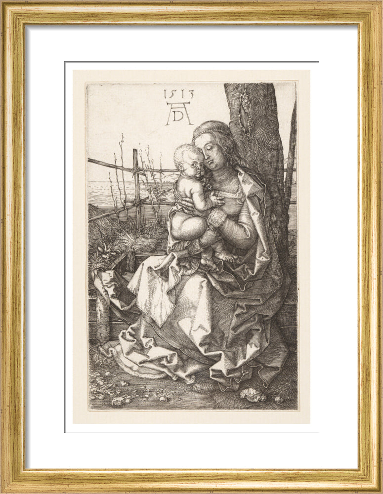 Virgin and Child Seated by a Tree - Art Print