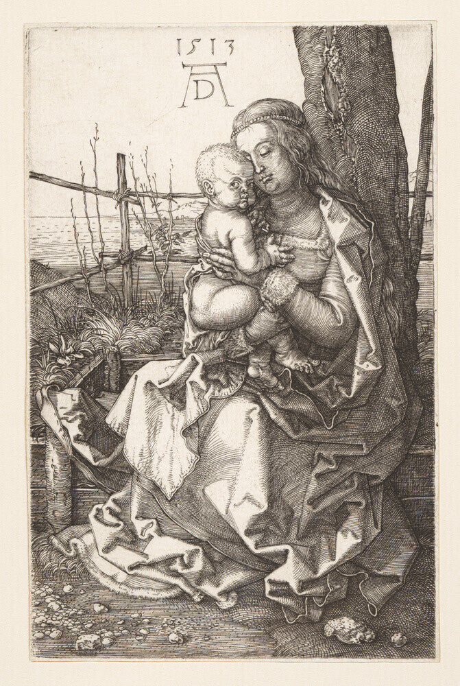 Virgin and Child Seated by a Tree - Art Print