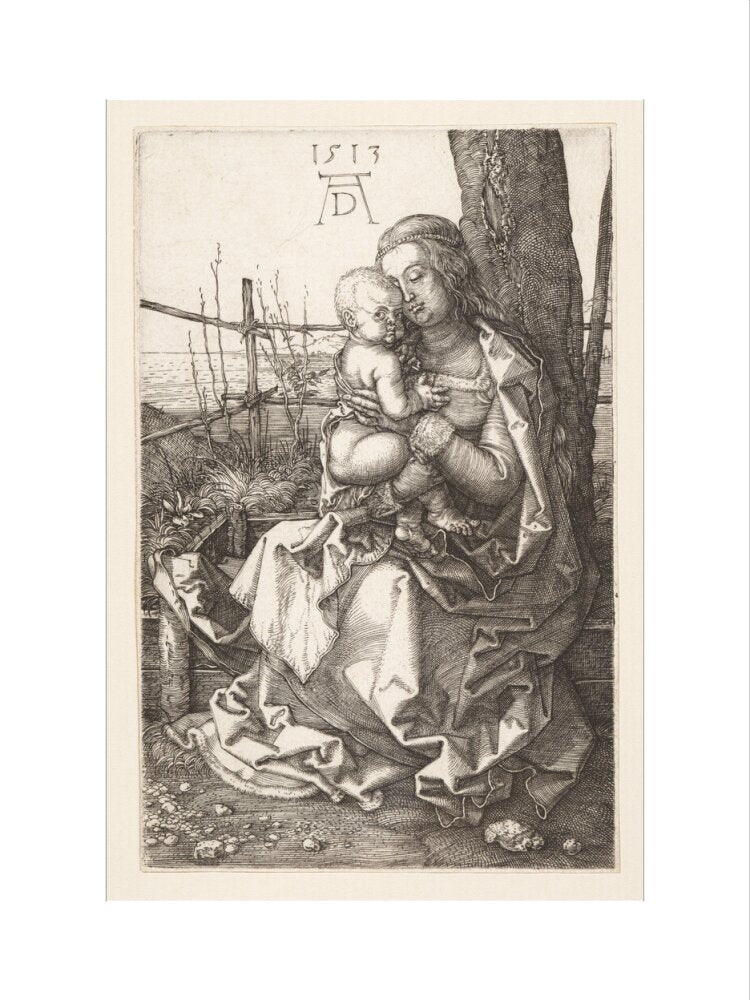 Virgin and Child Seated by a Tree - Art Print