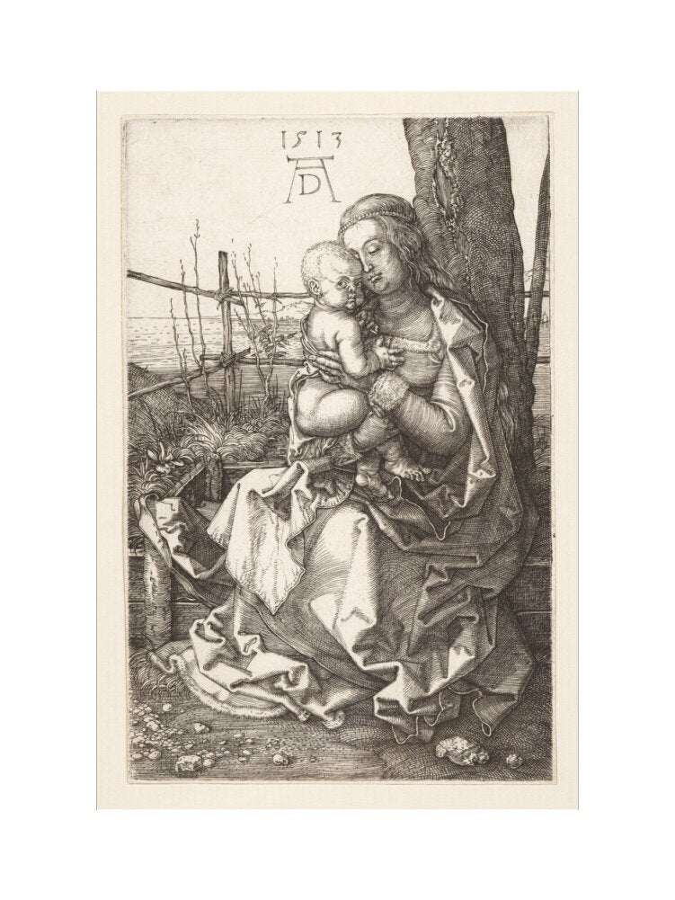 Virgin and Child Seated by a Tree - Art Print