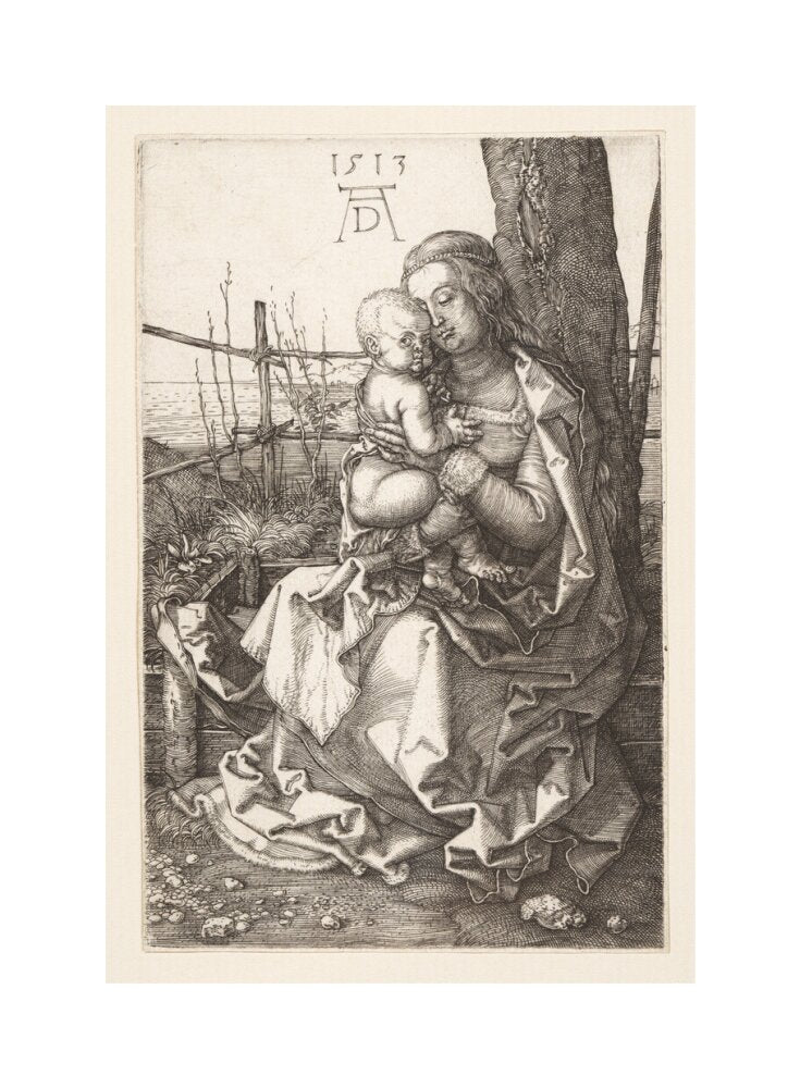 Virgin and Child Seated by a Tree - Art Print