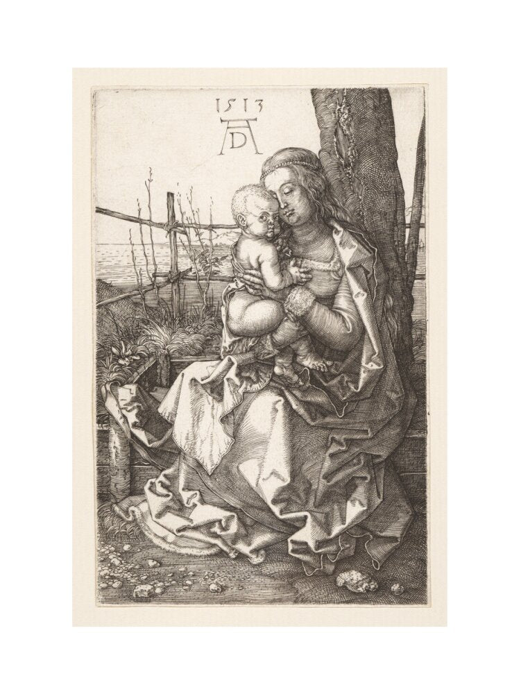 Virgin and Child Seated by a Tree - Art Print