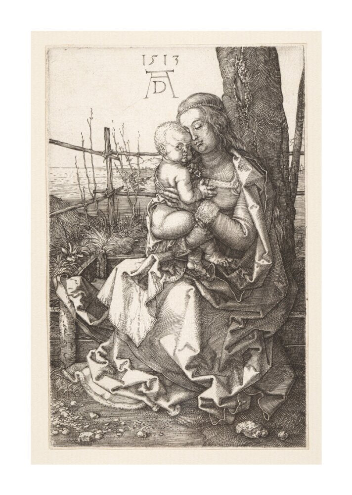 Virgin and Child Seated by a Tree - Art Print
