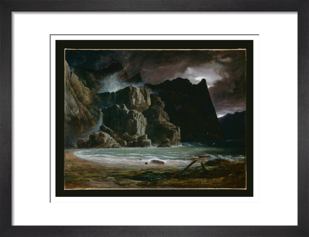 View of a Norwegian Lake Before the Sun has Dissipated the Early Morning Mist