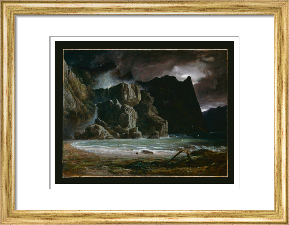 View of a Norwegian Lake Before the Sun has Dissipated the Early Morning Mist