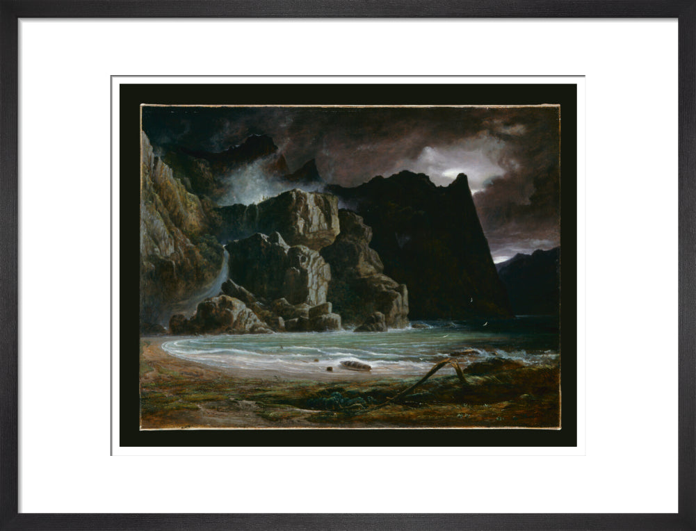 View of a Norwegian Lake Before the Sun has Dissipated the Early Morning Mist