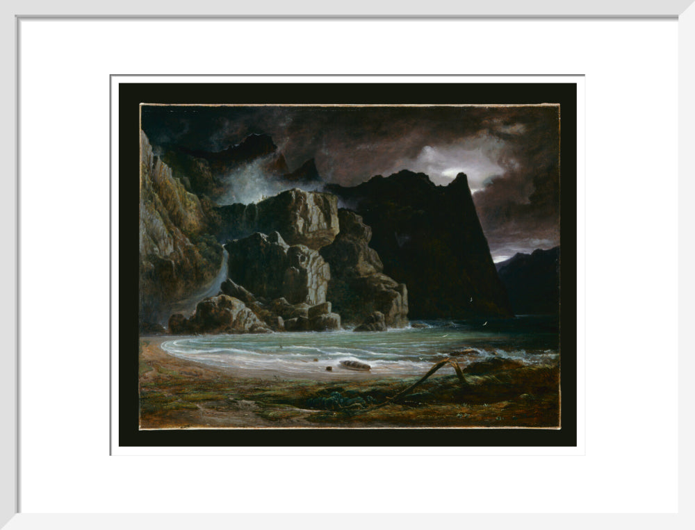 View of a Norwegian Lake Before the Sun has Dissipated the Early Morning Mist