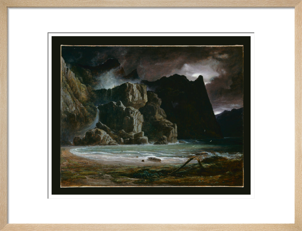 View of a Norwegian Lake Before the Sun has Dissipated the Early Morning Mist