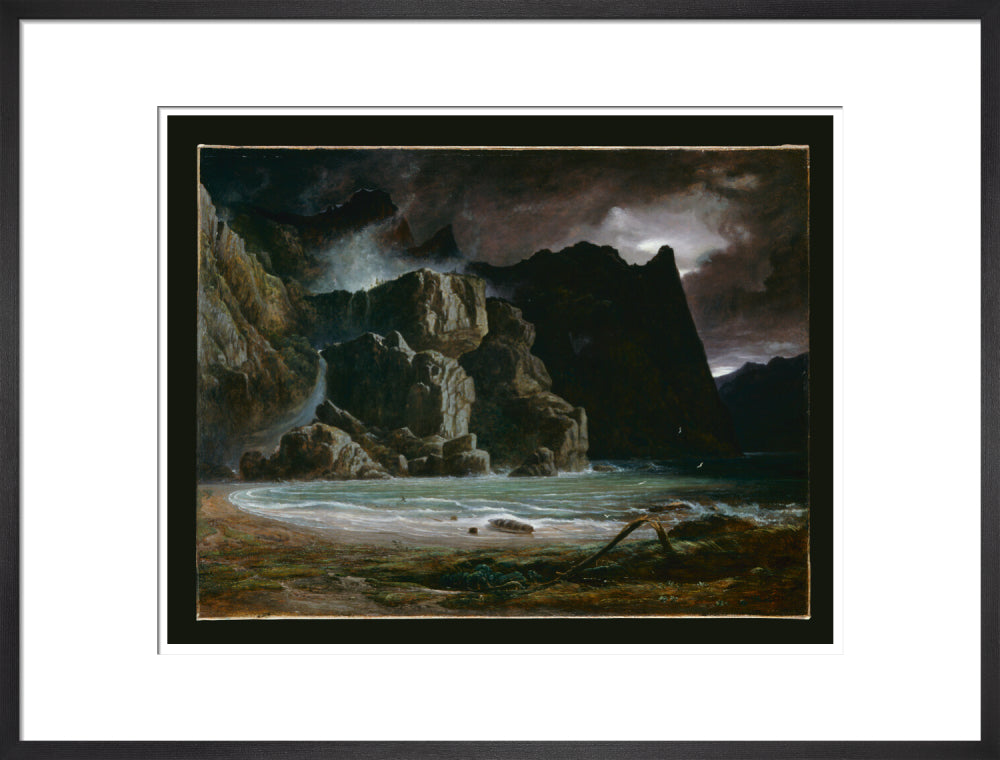 View of a Norwegian Lake Before the Sun has Dissipated the Early Morning Mist