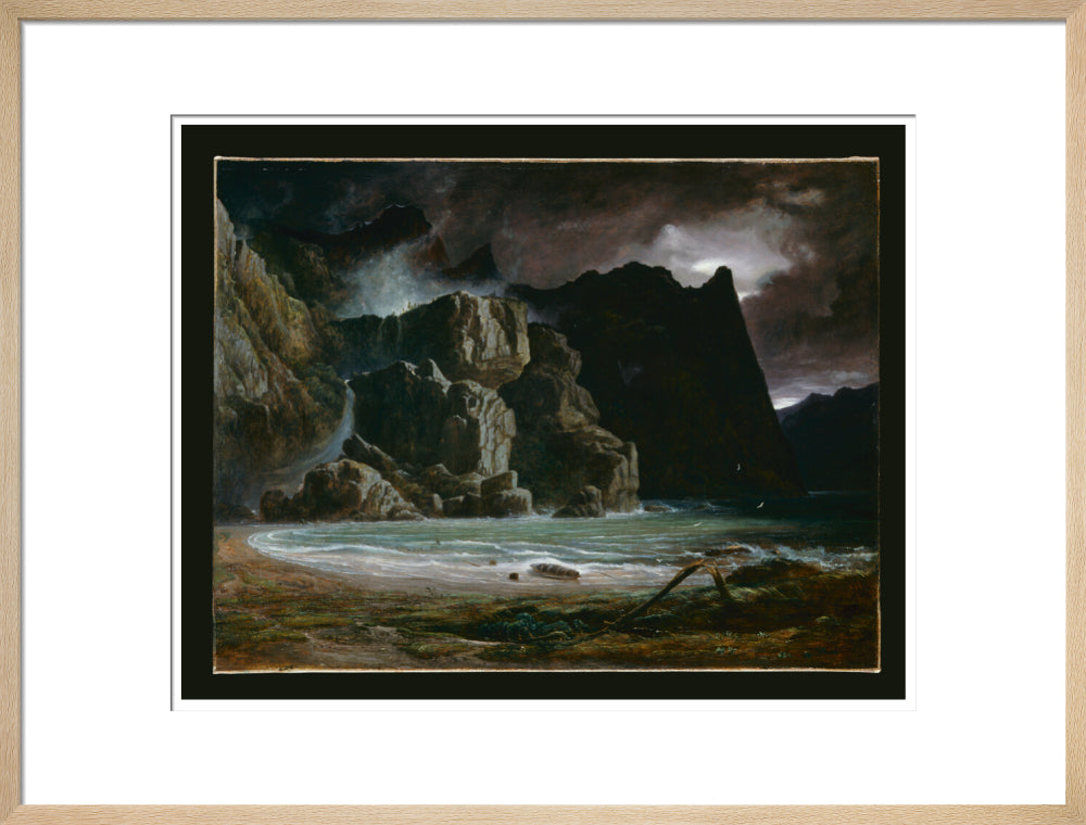 View of a Norwegian Lake Before the Sun has Dissipated the Early Morning Mist