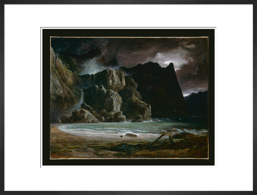 View of a Norwegian Lake Before the Sun has Dissipated the Early Morning Mist