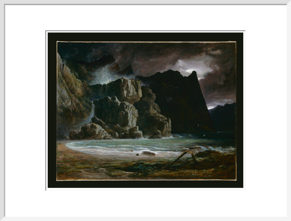 View of a Norwegian Lake Before the Sun has Dissipated the Early Morning Mist