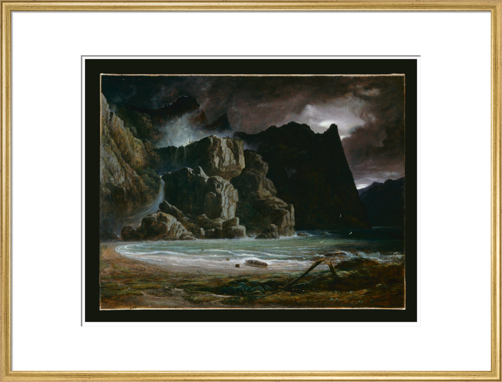 View of a Norwegian Lake Before the Sun has Dissipated the Early Morning Mist