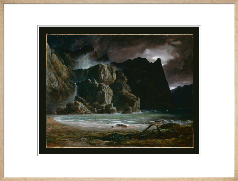 View of a Norwegian Lake Before the Sun has Dissipated the Early Morning Mist