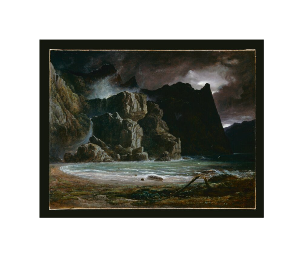 View of a Norwegian Lake Before the Sun has Dissipated the Early Morning Mist