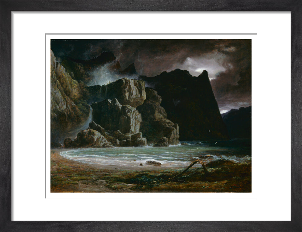 View of a Norwegian Lake Before the Sun has Dissipated the Early Morning Mist - Art print