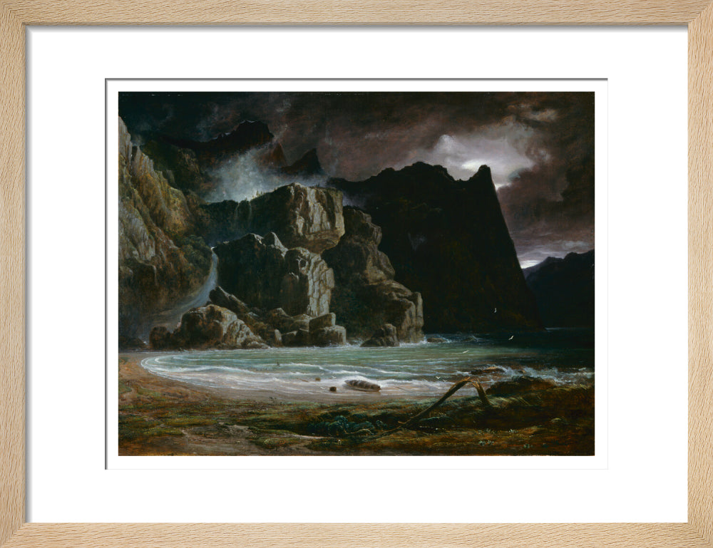 View of a Norwegian Lake Before the Sun has Dissipated the Early Morning Mist - Art print