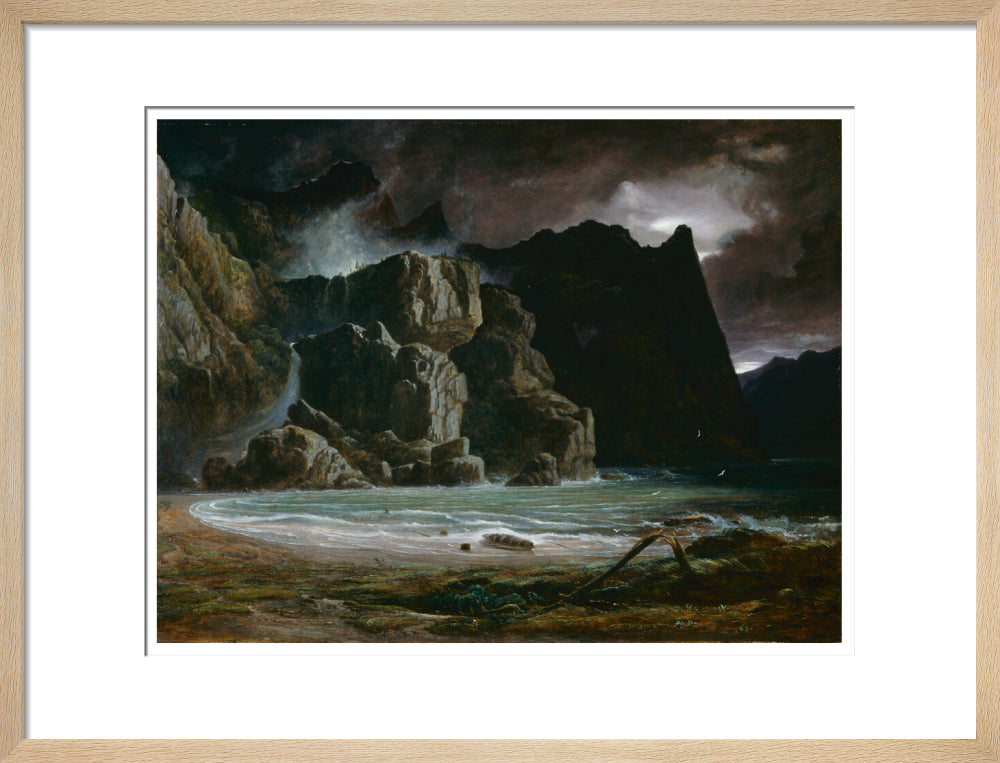 View of a Norwegian Lake Before the Sun has Dissipated the Early Morning Mist - Art print