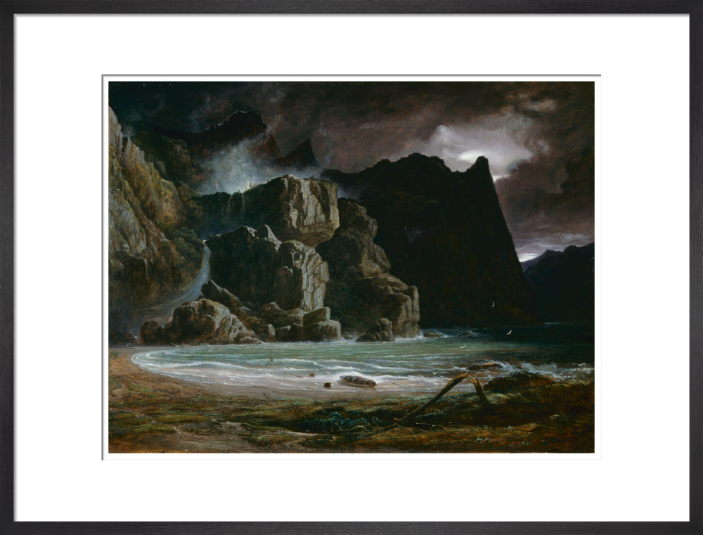 View of a Norwegian Lake Before the Sun has Dissipated the Early Morning Mist - Art print