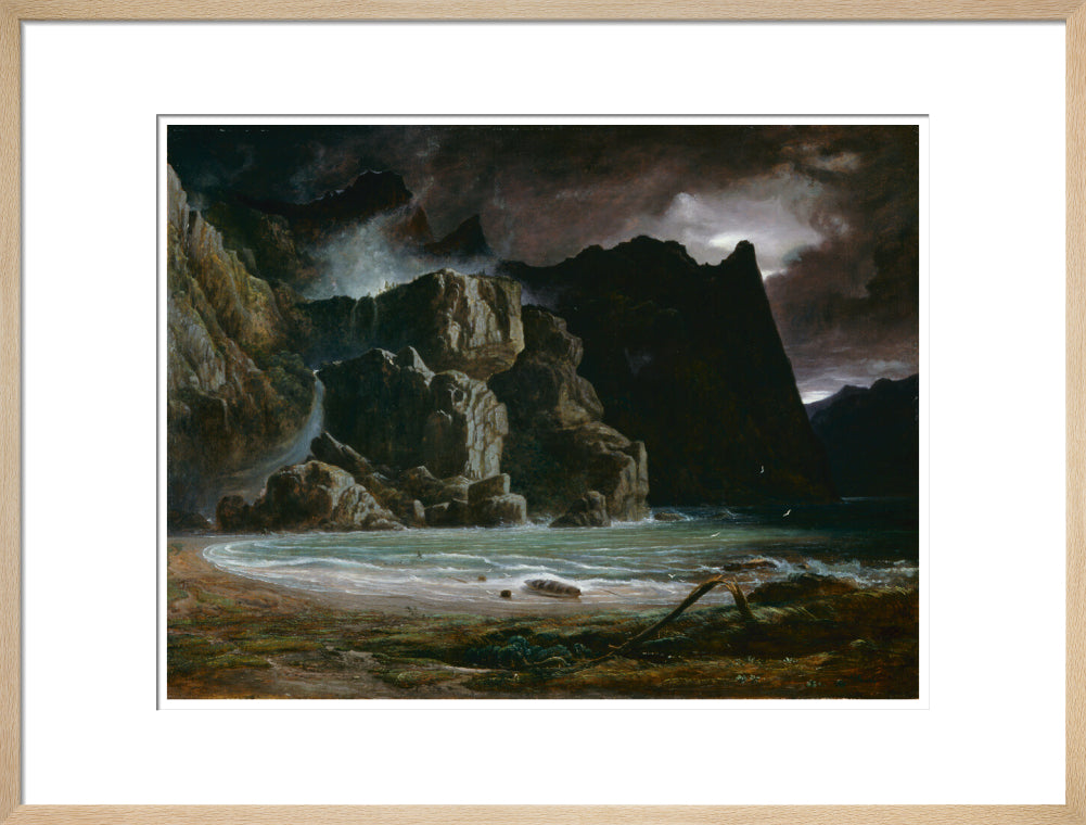 View of a Norwegian Lake Before the Sun has Dissipated the Early Morning Mist - Art print