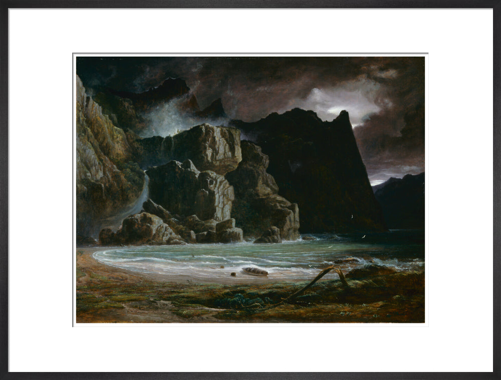 View of a Norwegian Lake Before the Sun has Dissipated the Early Morning Mist - Art print