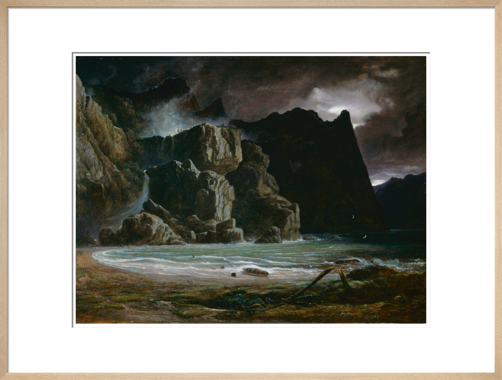 View of a Norwegian Lake Before the Sun has Dissipated the Early Morning Mist - Art print