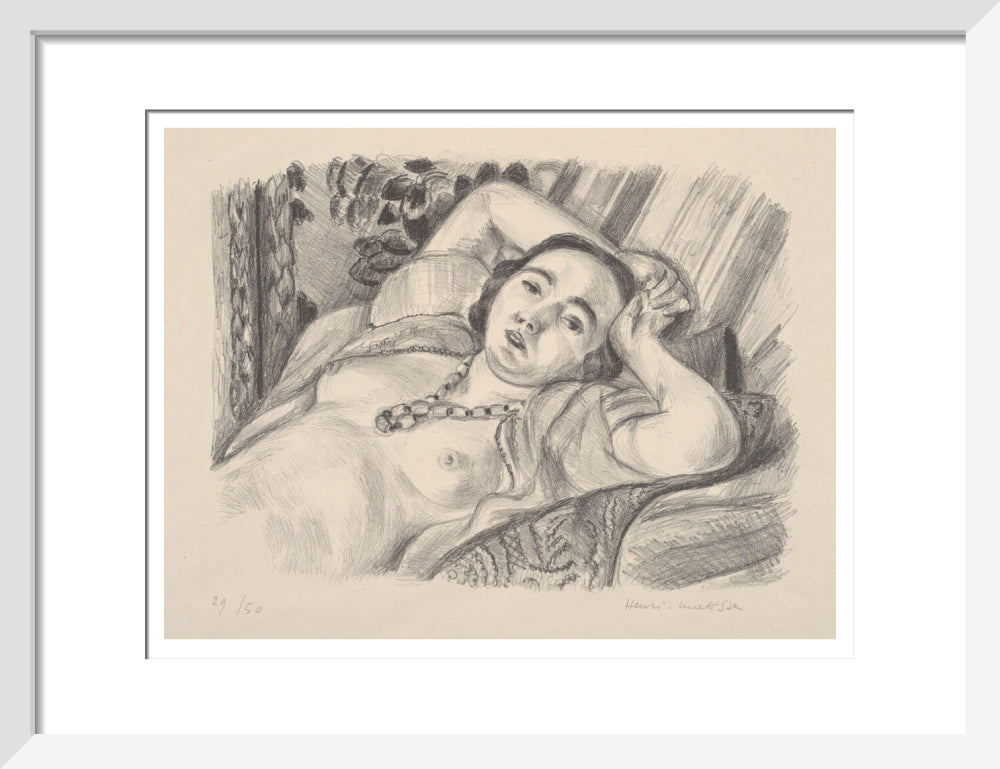 Odalisque with Necklace - Art print