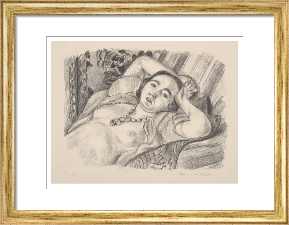 Odalisque with Necklace - Art print