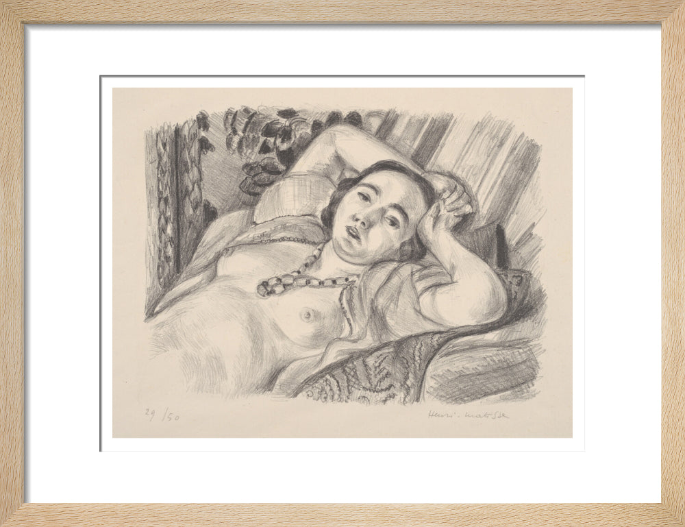 Odalisque with Necklace - Art print