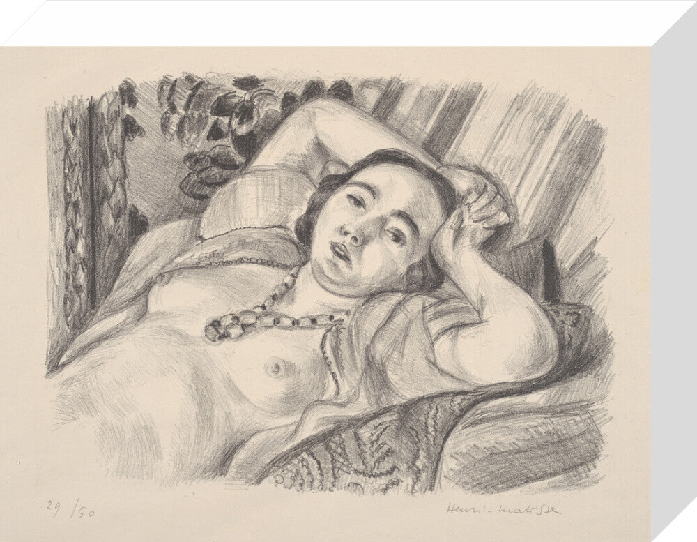 Odalisque with Necklace - Art print