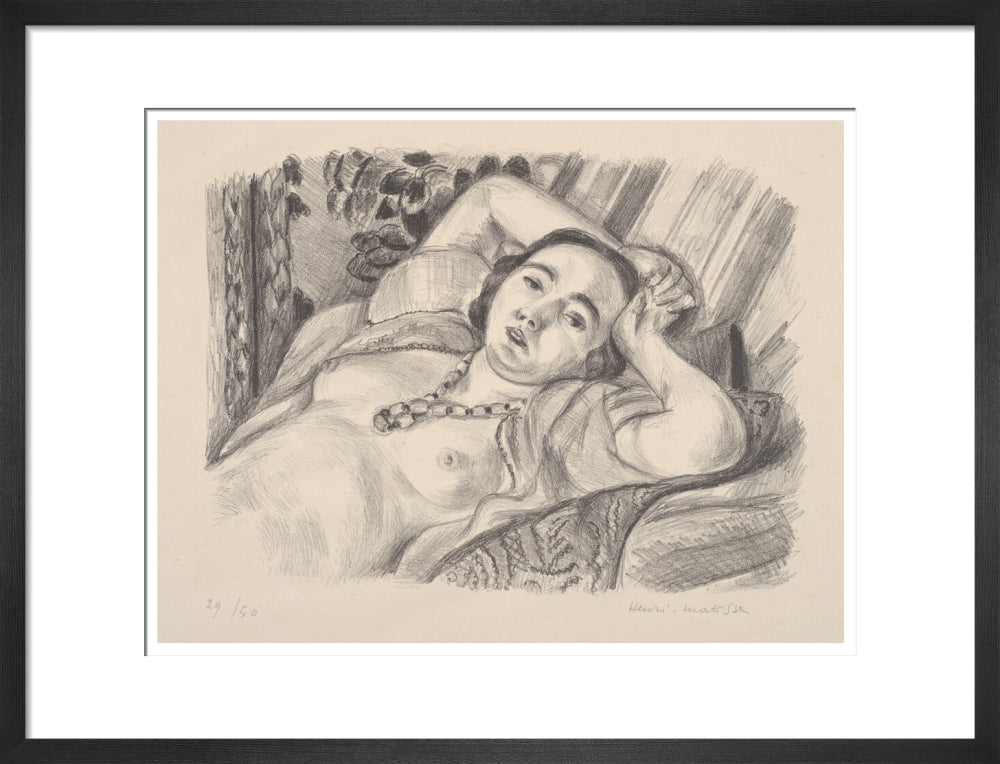 Odalisque with Necklace - Art print