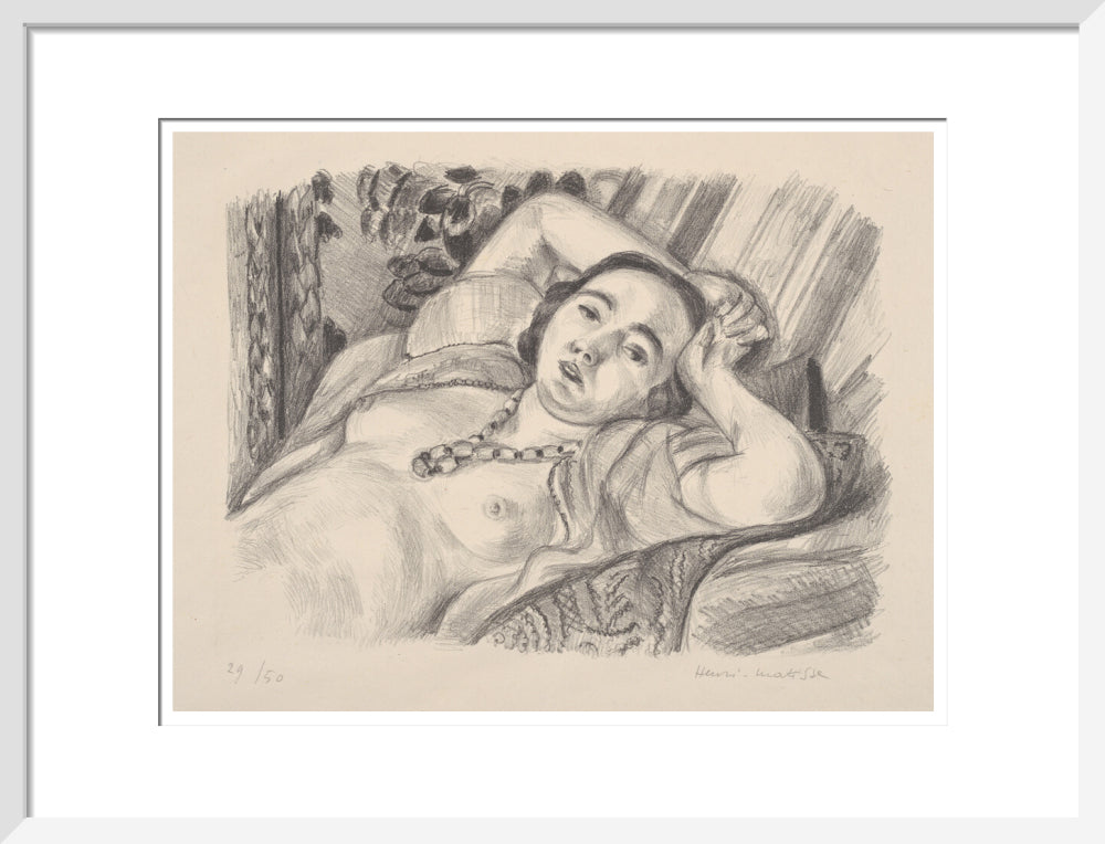 Odalisque with Necklace - Art print