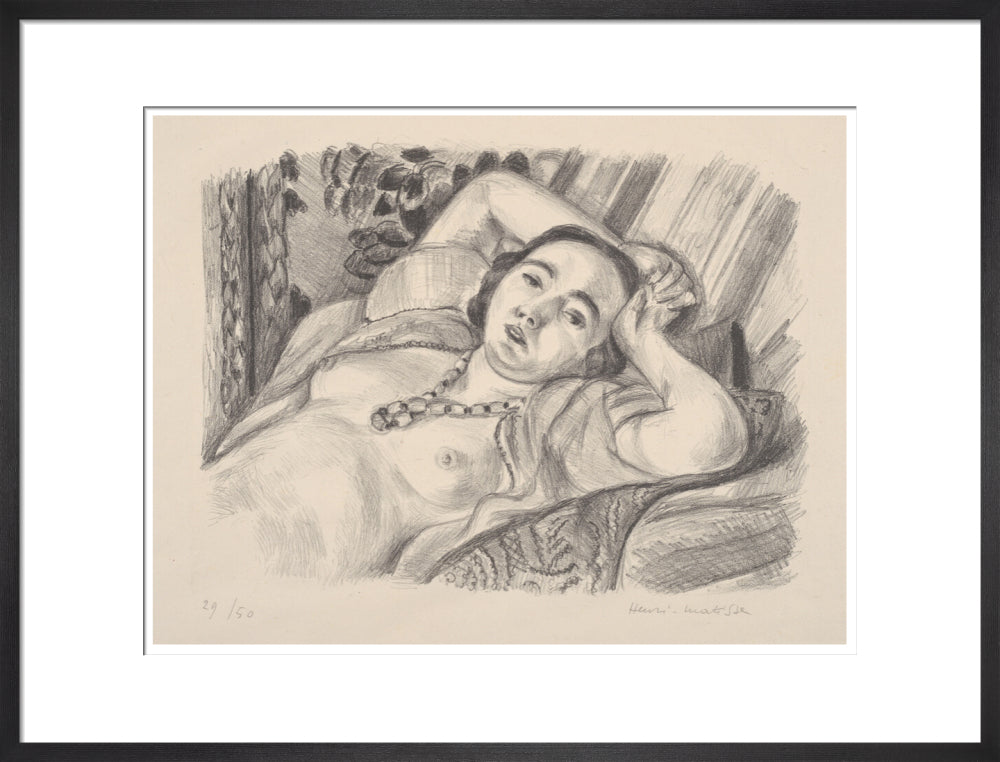 Odalisque with Necklace - Art print