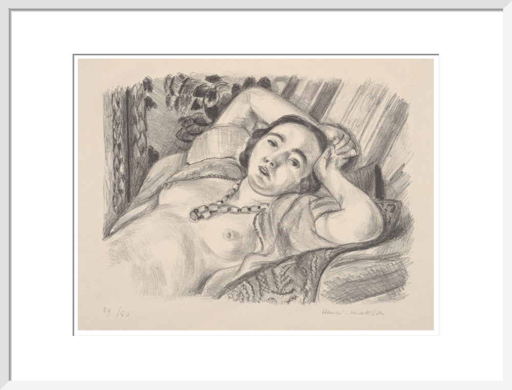 Odalisque with Necklace - Art print