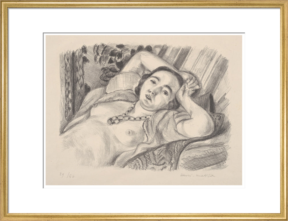 Odalisque with Necklace - Art print