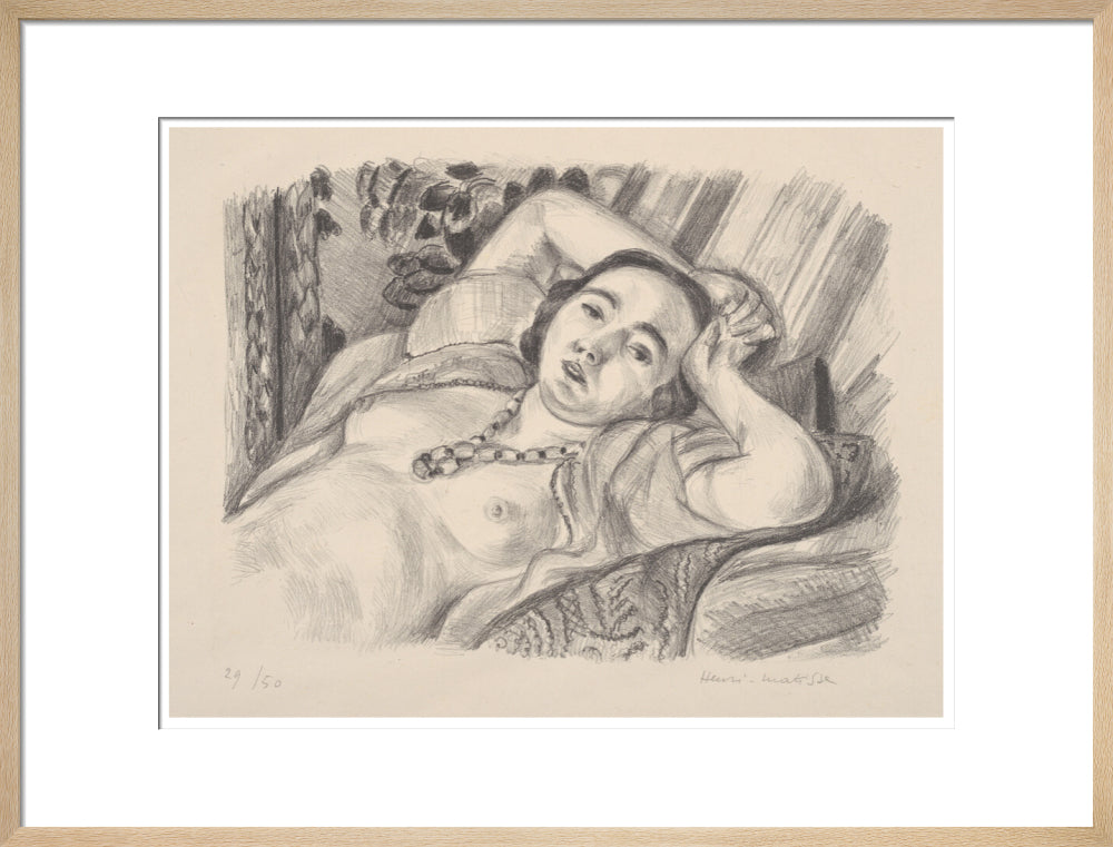 Odalisque with Necklace - Art print