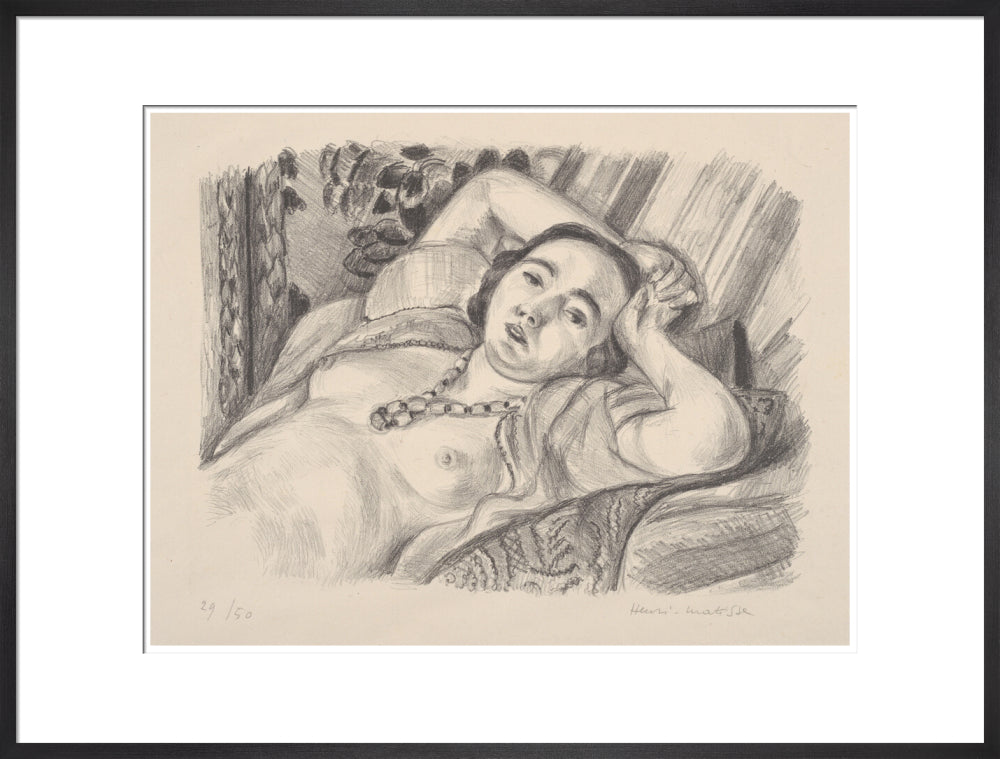 Odalisque with Necklace - Art print